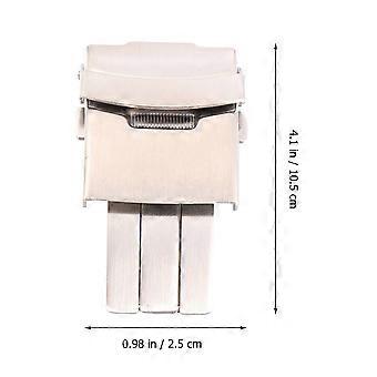 Watchband Clasp for Watch Use Steel Connection Buckle 1Pcs Silver Color