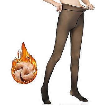 Mujer Invierno Térmica Medias Falsas Medias de lana Opaco Forro Lanro Leggings S-xxl