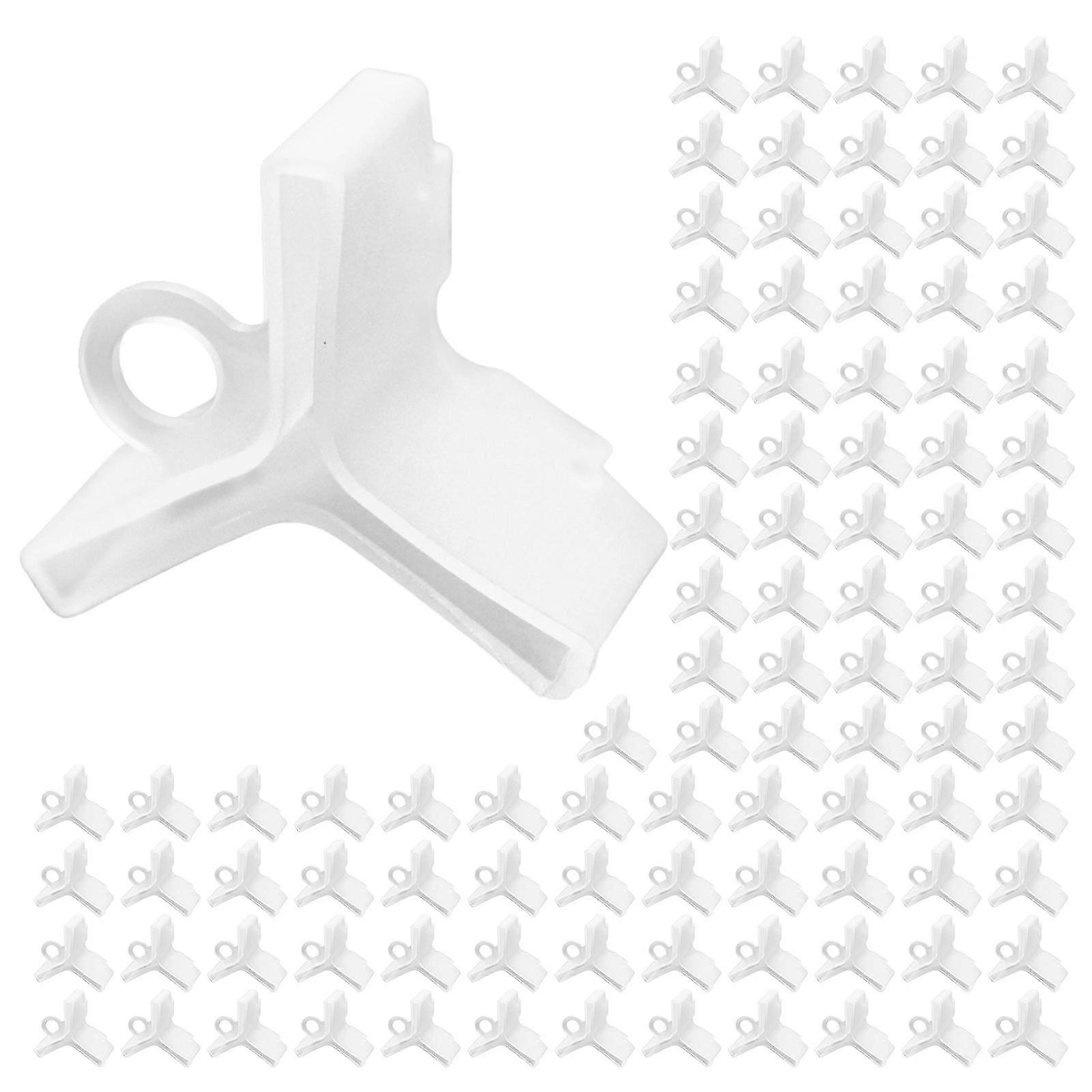 Fishing Hook Protector Caps 100 Pcs Assorted Sizes ABS White Yellow Hook Covers for Treble Hooks