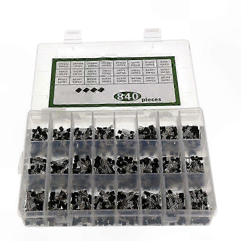 Transistor Kit 840PCS TO-92 Diode Set 24 Specifications Mixed Components