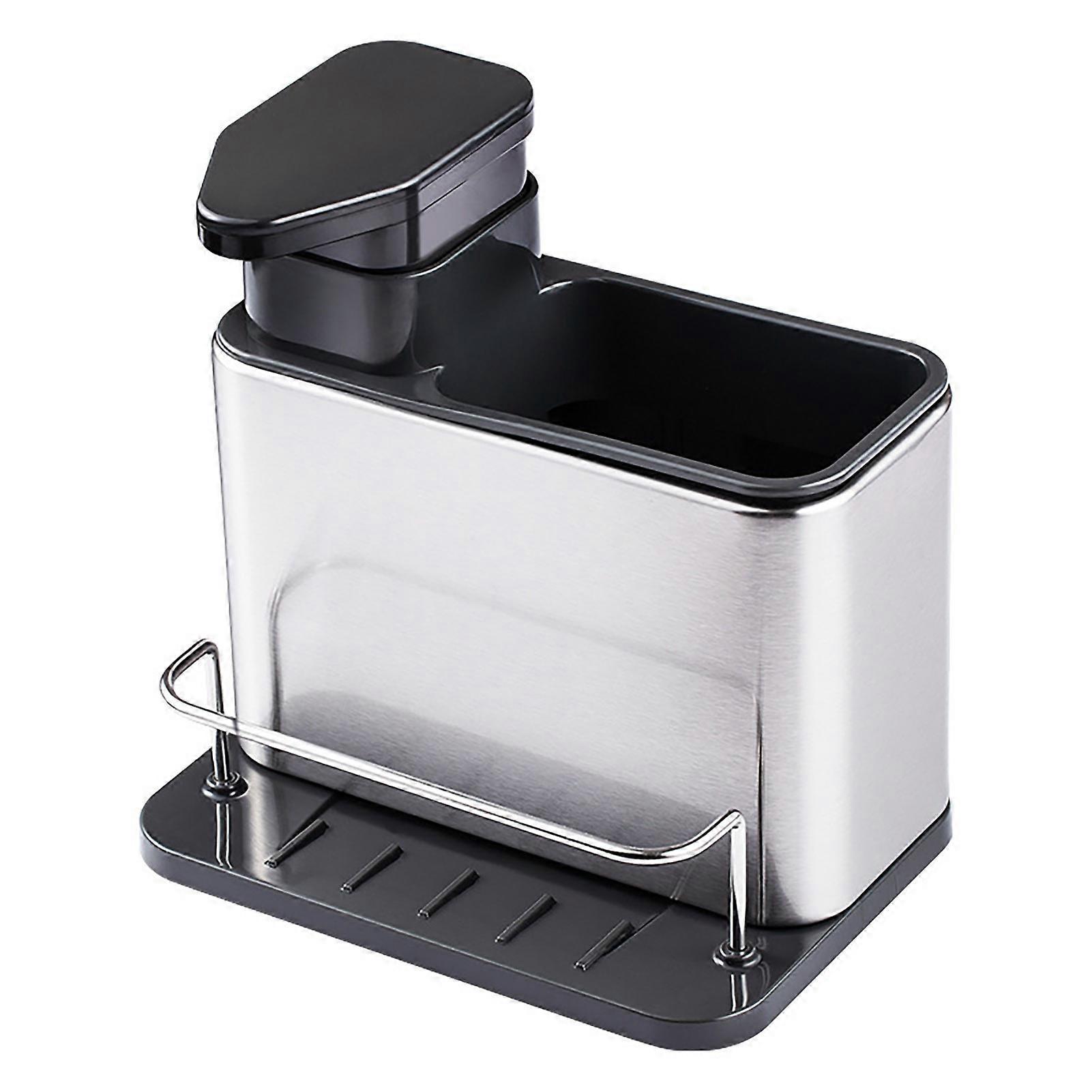 Space Saving Soap Dispenser with Sponge Holder for Kitchen Sink