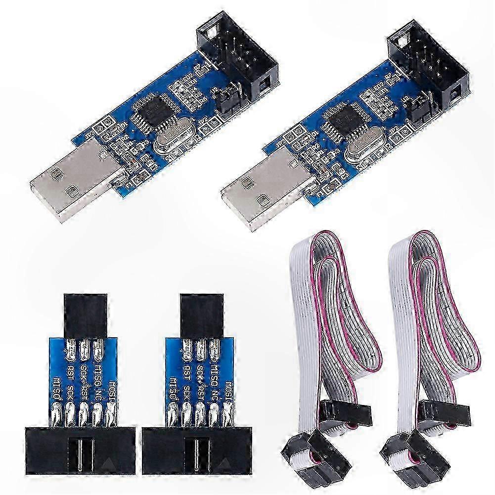 ISP Programmer Kit with 10-to-6 Pin Adapter Cable compatible with AVR and 51 MCU Development