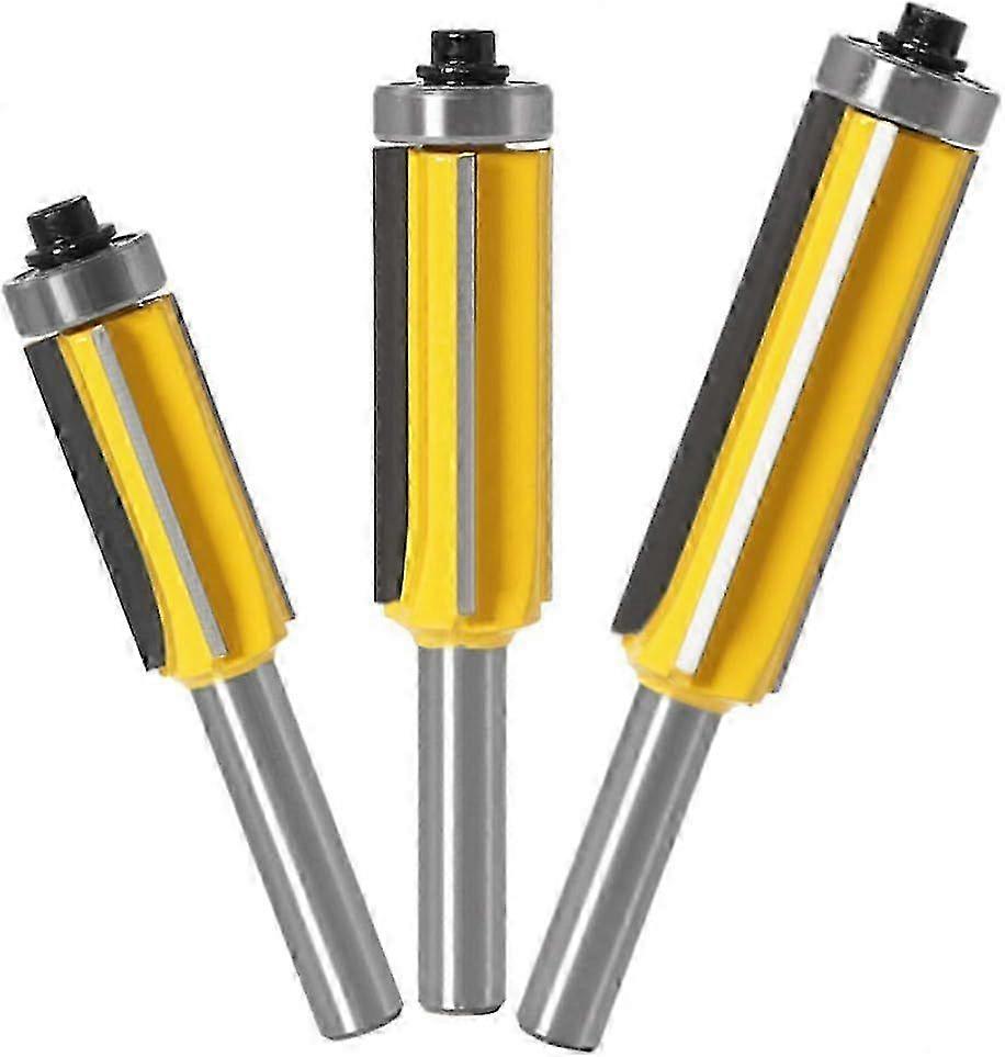 4-Piece Carbide Flush Trim Router Bit Set