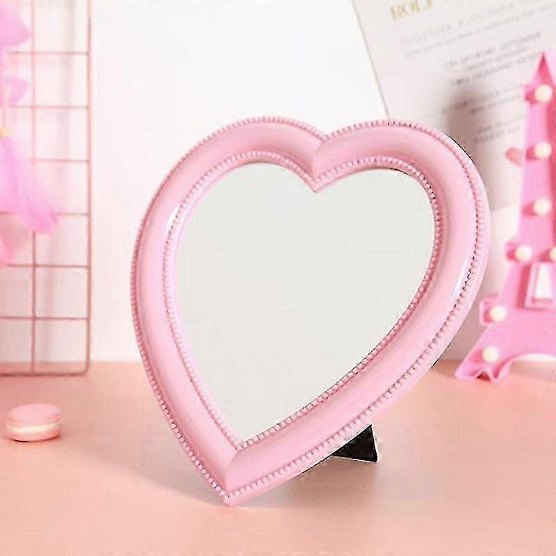 12cm Heart-Shaped Portable Mirror