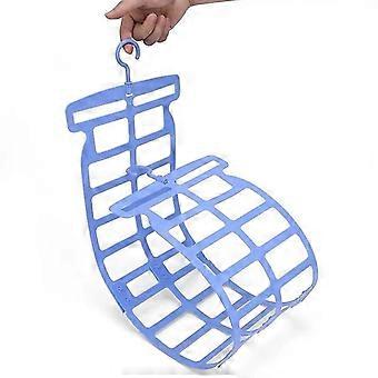 Pillow Drying Rack, Multifunctional Plastic Windproof Drying Clip, Adjustable Double Hook Hanger for Plush Toys, Scarves, Ties, Socks, Blue, 1 Pack