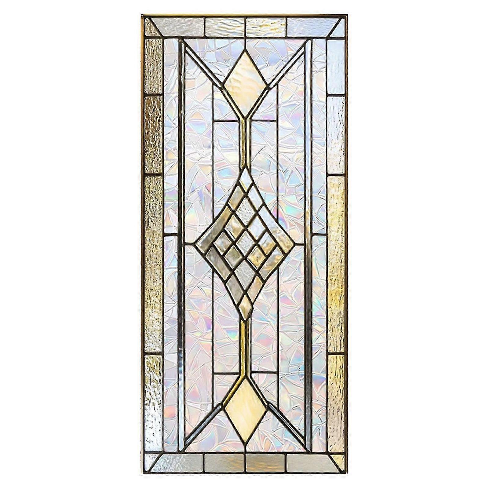 Geometric Flower Frosted Static Cling