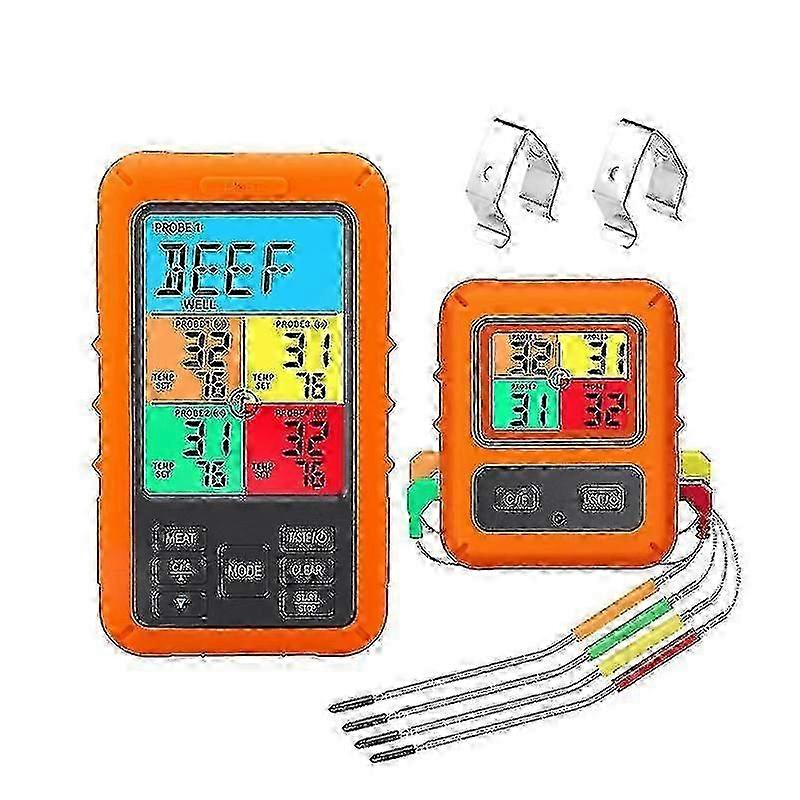 Digital Kitchen Thermometer, Roast Thermometer With 4 Probes, Bbq Thermometer