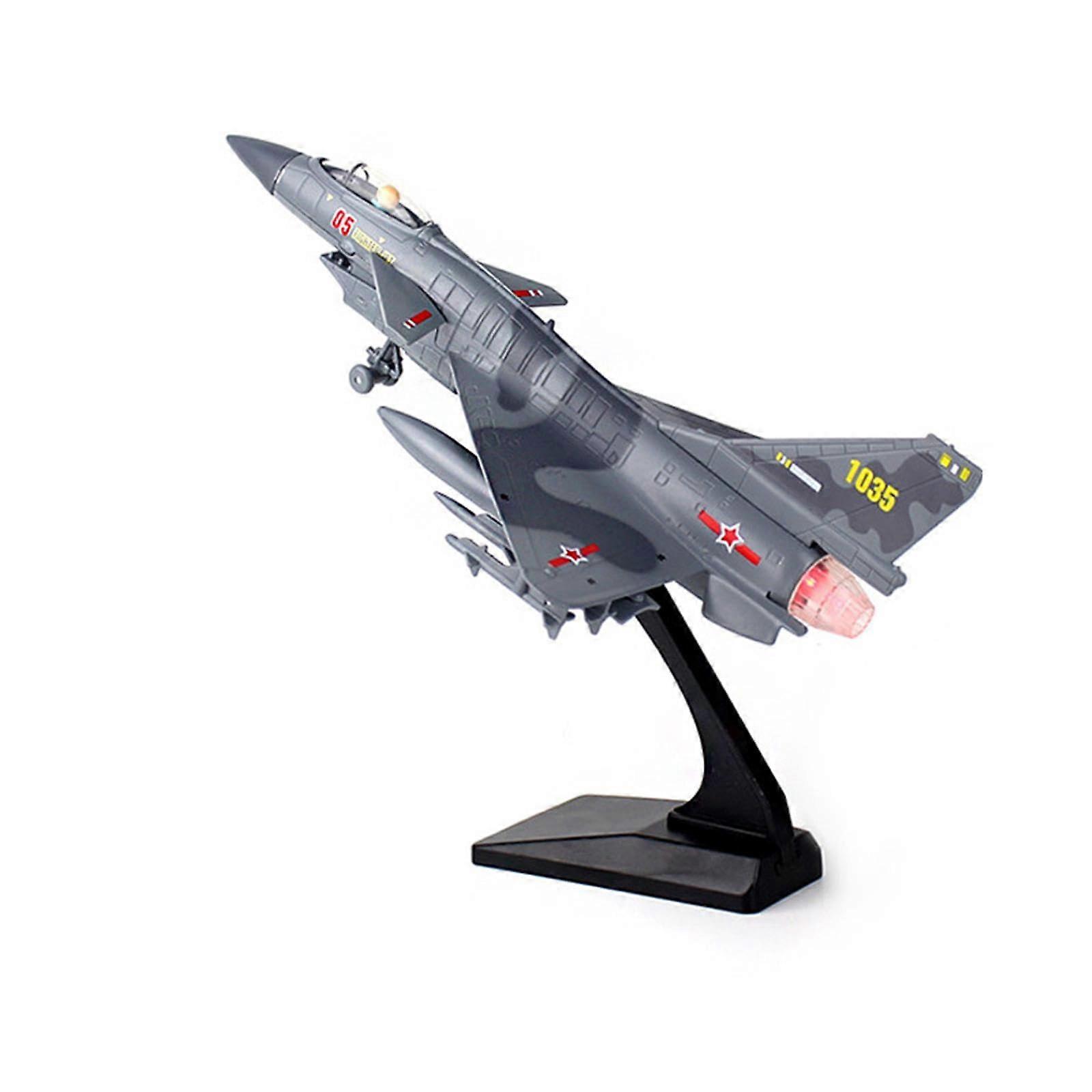 1/100 J10 Fighter Jet Model with Realistic Detailing, Sound and Light Effects, Pullback Function