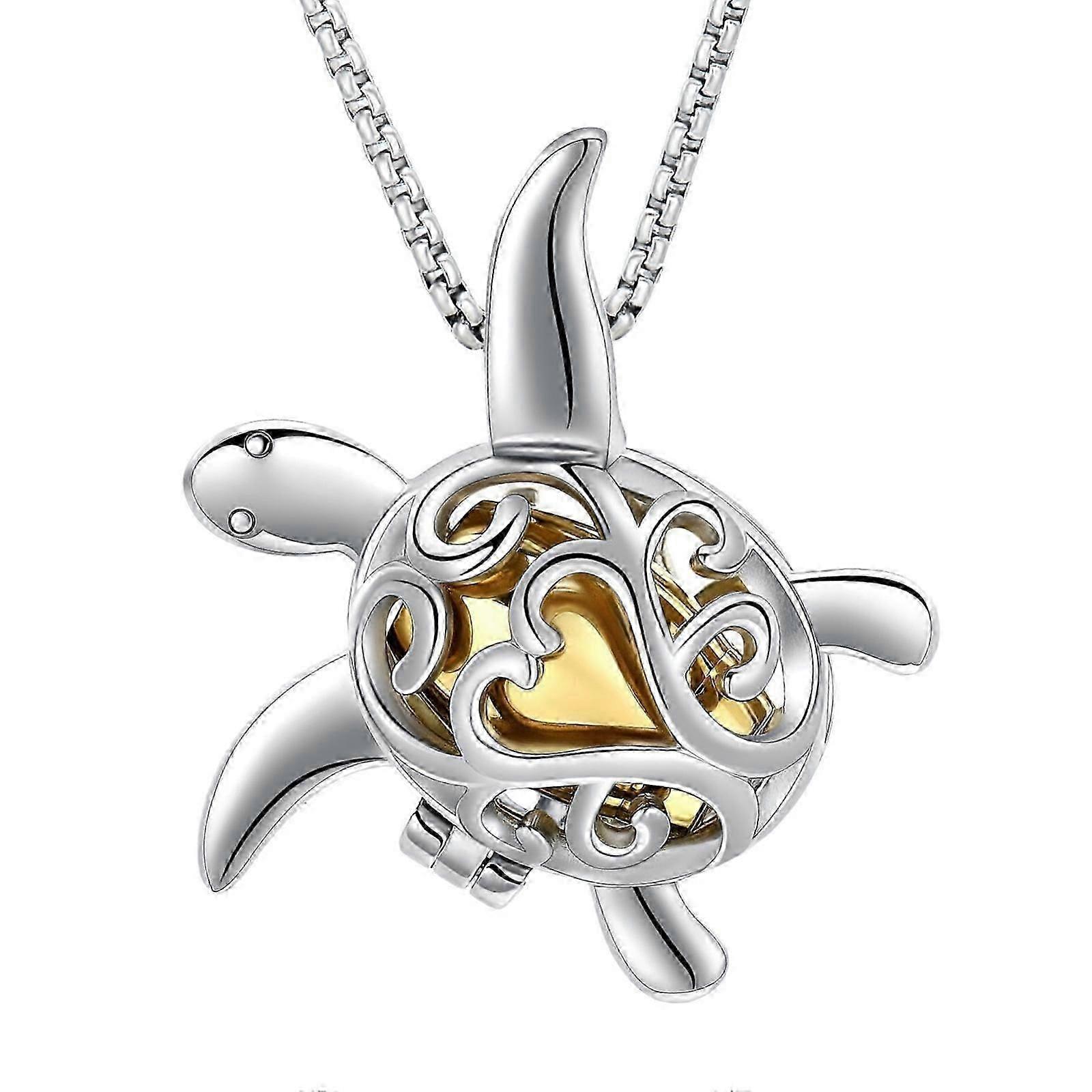 Engraved Sea Turtle Ashes Pendant 316L