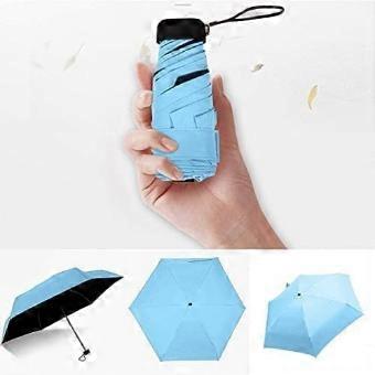 Travel Umbrella with UV Protection Canopy Lightweight Compact Folding Mini Umbrella ABlue