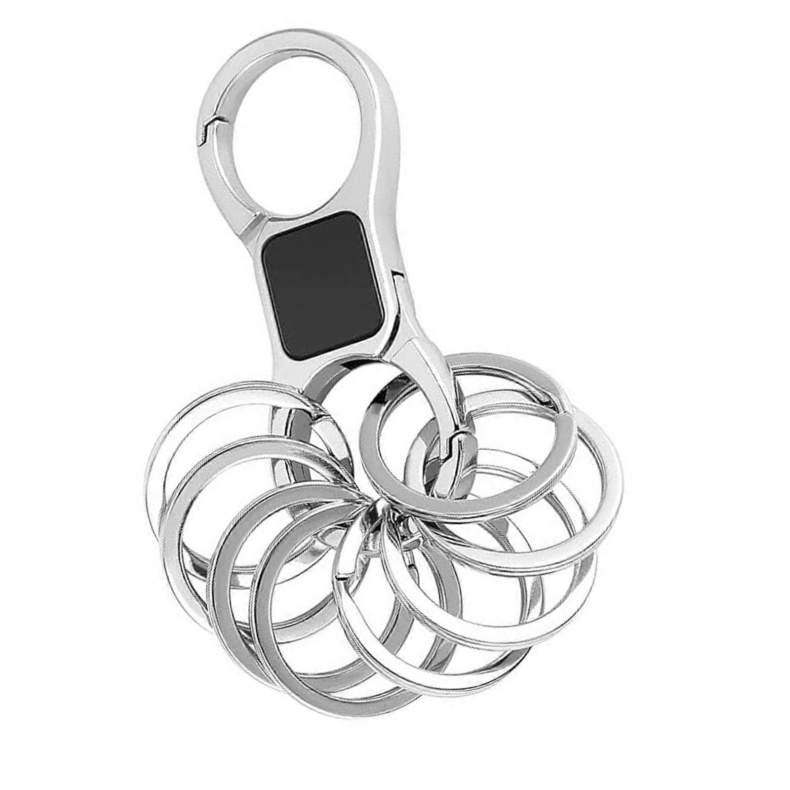 Solid Key Organizers Including 8 Key Rings Solid Kirsite Keychains for Long Time Performances
