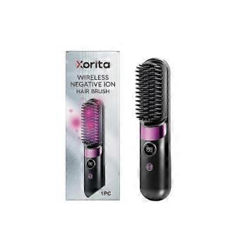 Cordless Portable Hair Straightener Brush with LCD Display, Fast Heating Mini Travel Straightening Brush for Women mm