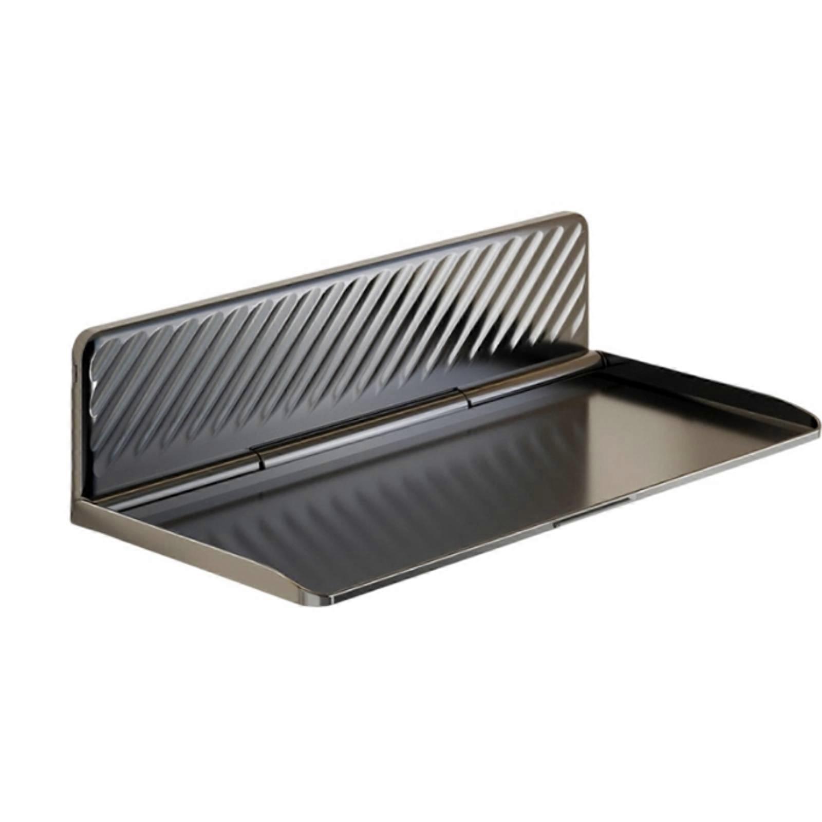 Kitchen Prep Rack with Raised Back Panel Foldable Wall-Mounted Kitchen Rack