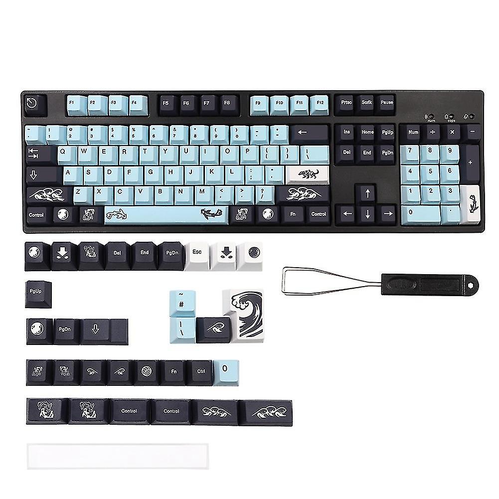 136 Keys Mizu Keycap Cherry Pbt Dye Sub Keycaps For Dz60/gk61/68/71/84/87/96/980/108 Mechanical Key