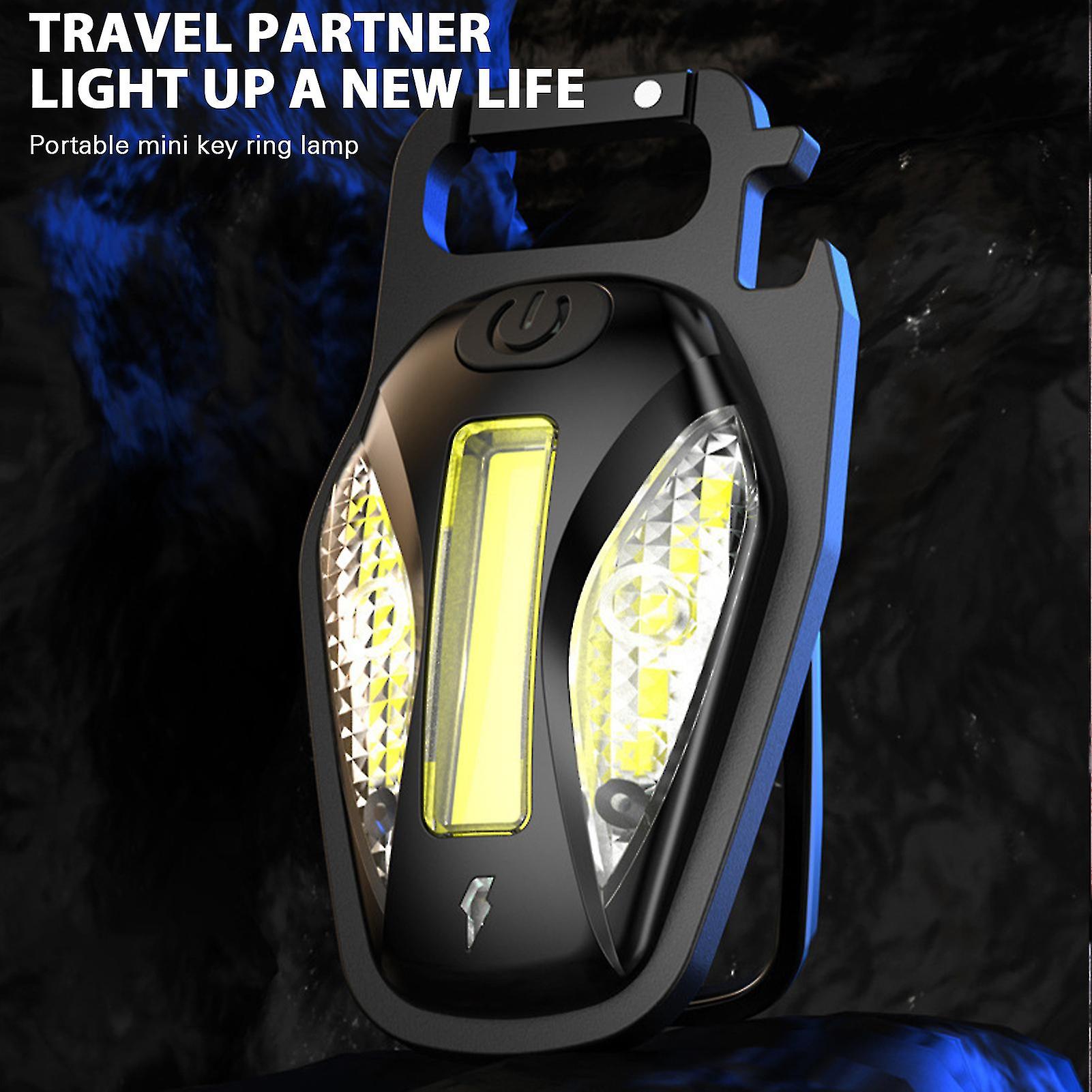 Portable Mini Keychain Light Multifunctional Rechargeable Working Light