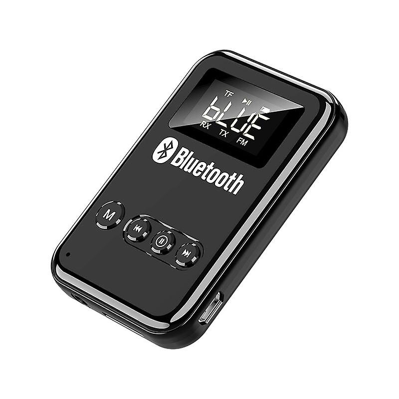 Bluetooth Receiver Transmitter Bluetooth 5.0 Wireless Adapter 3.5mm Jack AUX FM Car Kit Handsfree Call & Mic For PC TV Speaker