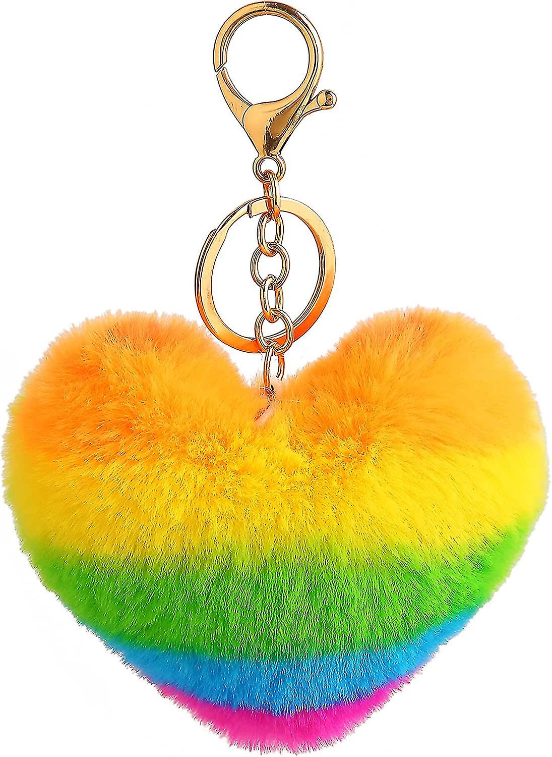 Pom Pom Keychain Artificial Fur Ball Keychain Fluffy Accessories Car Bag Charm
