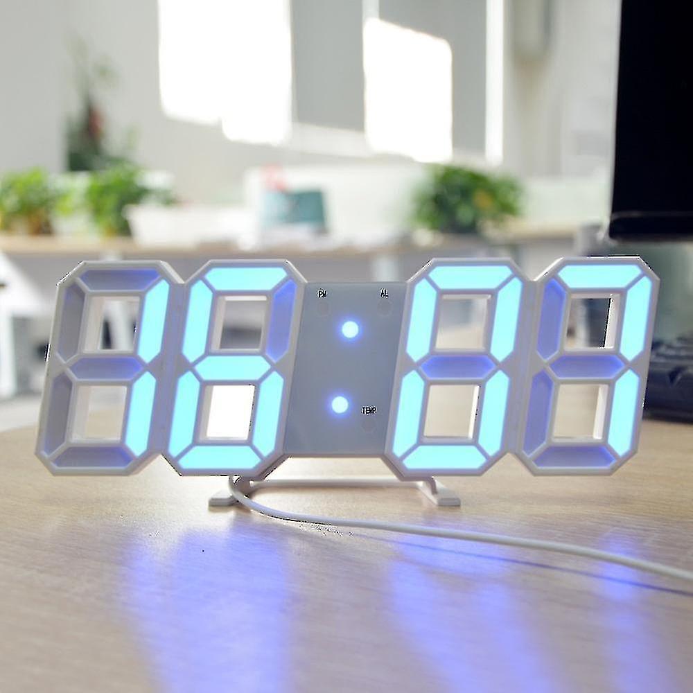 3d Lar C Led Digital Usb Electronic Cs On The Luminous Alarm Table *chyi