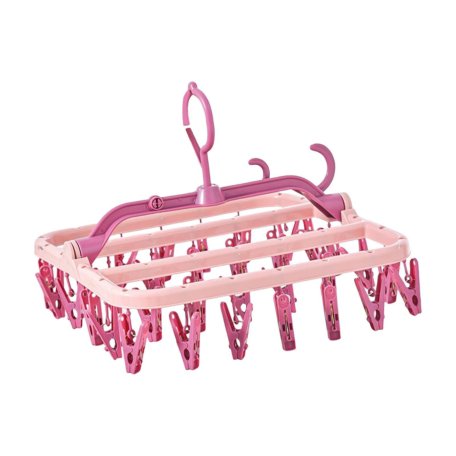 Hanging Drying Rack Sturdy Durable Rotatable for Socks Scarf Gloves Purple