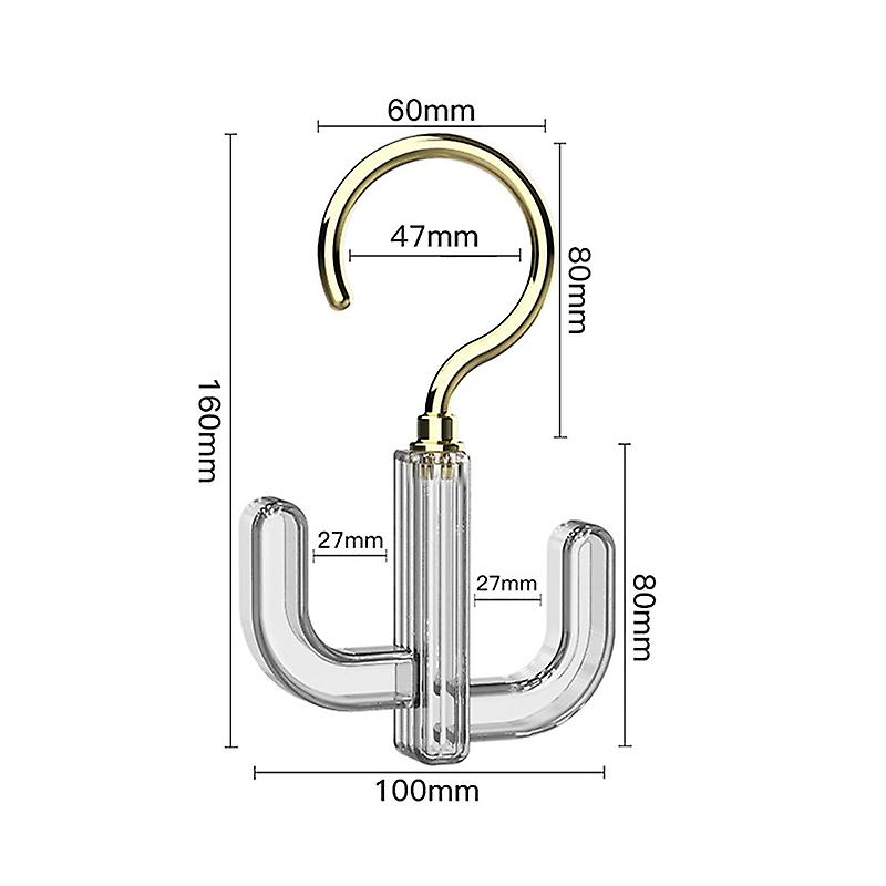 360-degree Rotatable Hook Light Luxury Tie Belt Scarf Bag Hook Cactus Shape Hook