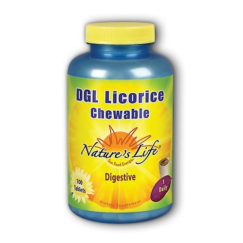 Nature's Life DGL Licorice Chewable,380 mg ,Mocha 100 chews (Pack of 1)
