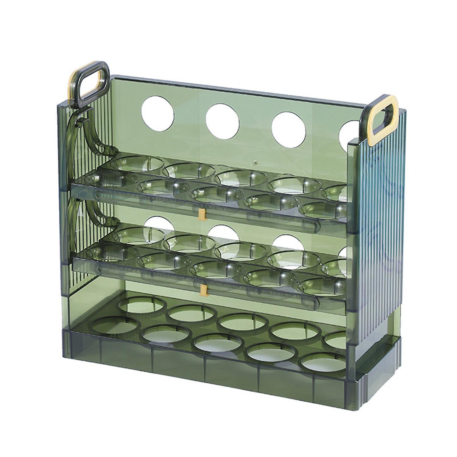 Egg Holder 2/3 Layer Design Rotatable Protective Storage Reusable Refrigerator Door Egg Storage Box