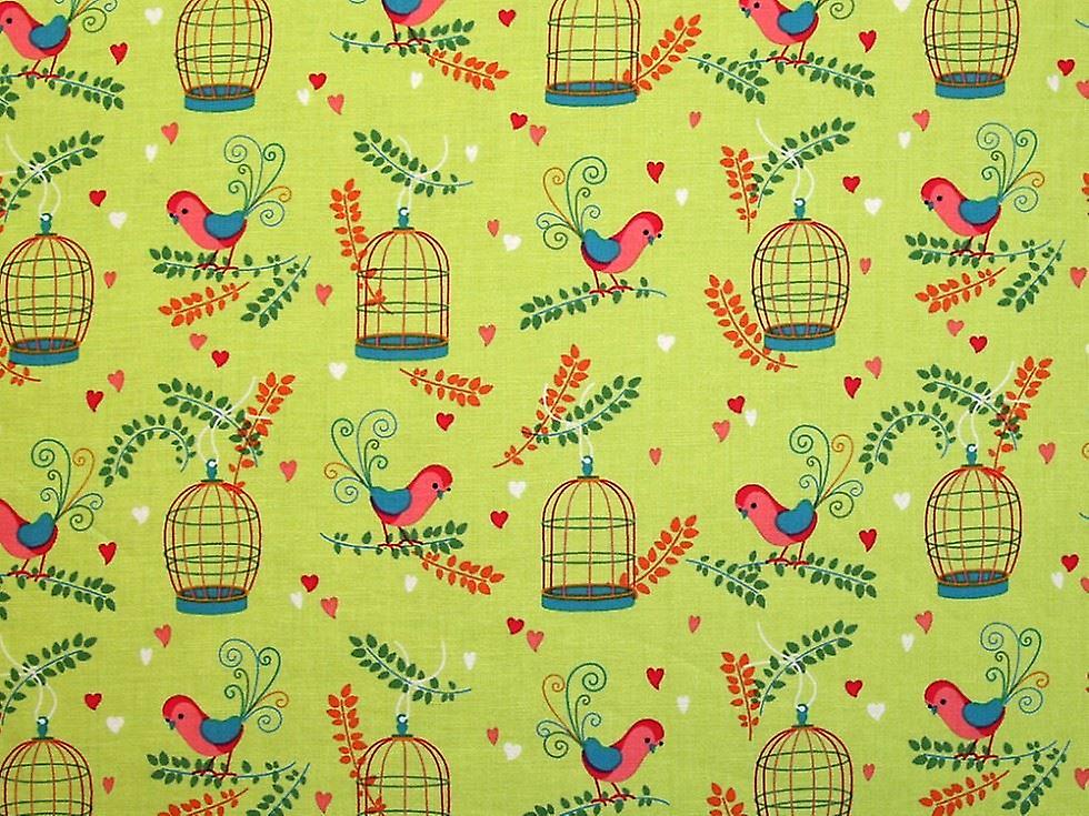 Minerva 100% Cotton Fabric Lime Green - per metre