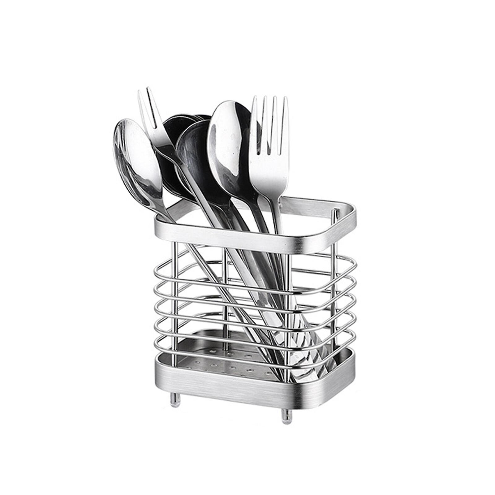 Kitchen Cutlery Drain Storage Rack Knife Fork Spoon Storage Box
