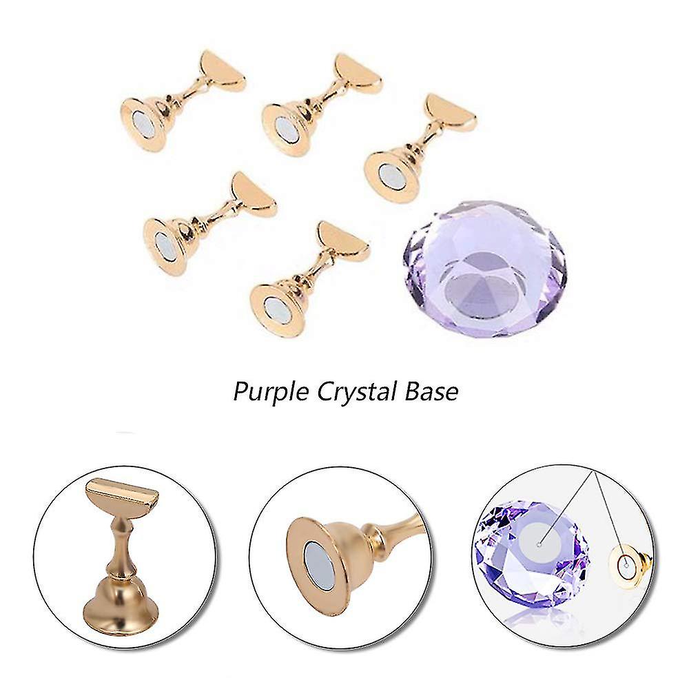 Nail Art Display Stand Nail Tips Practice Stand With Crystal Base