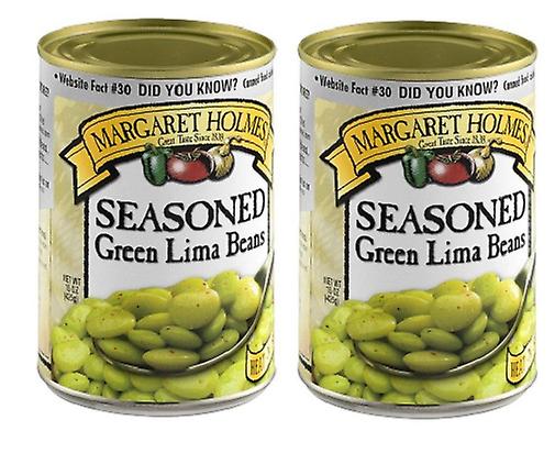Margaret Holmes Seasoned Green Lima Beans 2 Can Pack