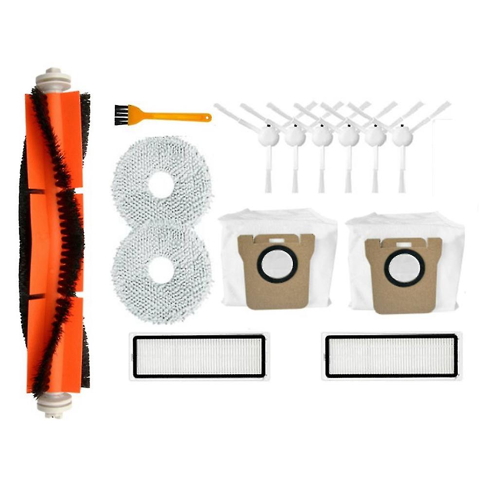 14pcs For Xiaomi Mijia B101cn Filter Cloth Main Side Brush Dust Bag,c