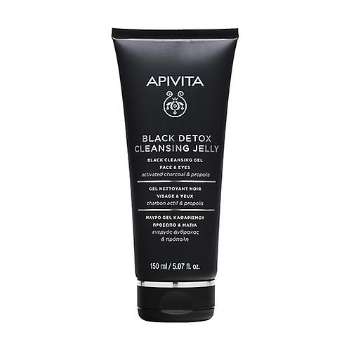 Black detox cleansing gel with active carbon and propolis 150 ml of gel