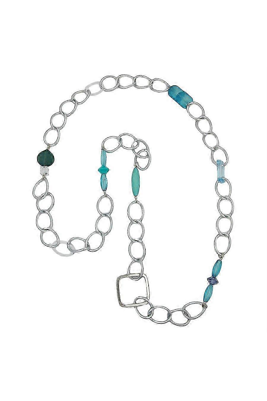 Necklace Curb Chain Beads 100cm - Gl00104