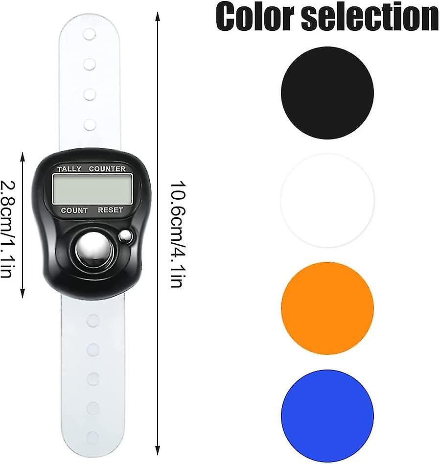 4-Piece Electronic Lap Counter, 5-Digit Resettable Finger Counter, Electronic C