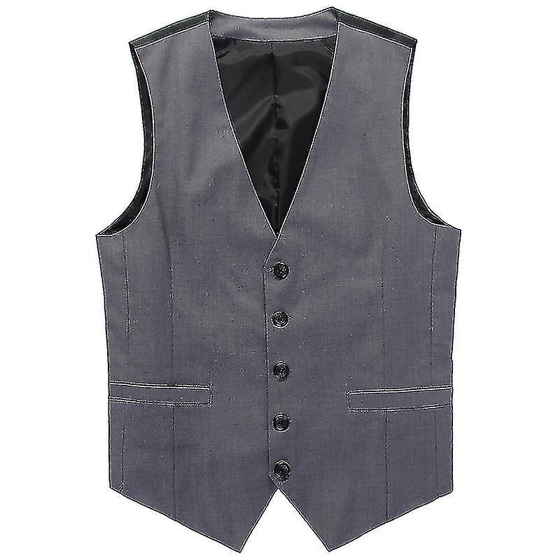 Herr Grå Kostymväst Elegant XL