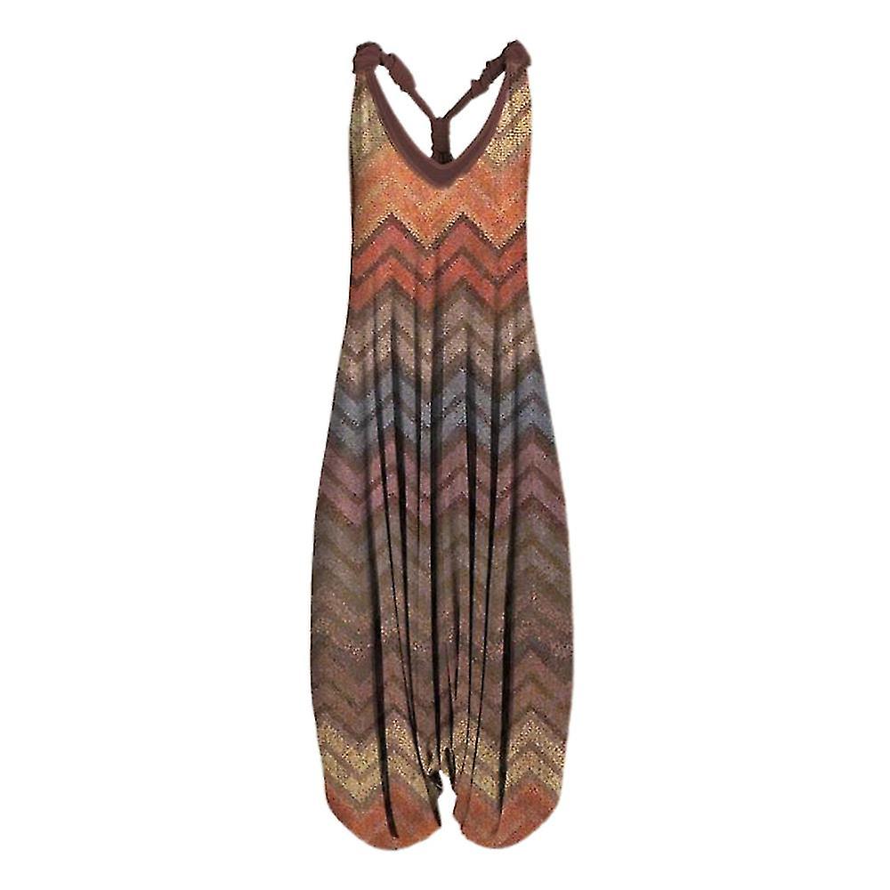 Women Baggy Harem Dungarees Overalls Hippie Boho Jumpsuit Romper Playsuit
