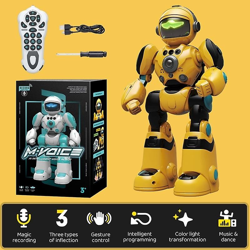 Kids Robot Toy, Remote Control Gesture Sensing Toy for Boys, Interactive Recordable Programmable Rob