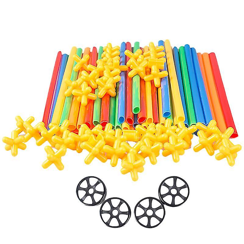 204pcs Straw Assembling Blocks
