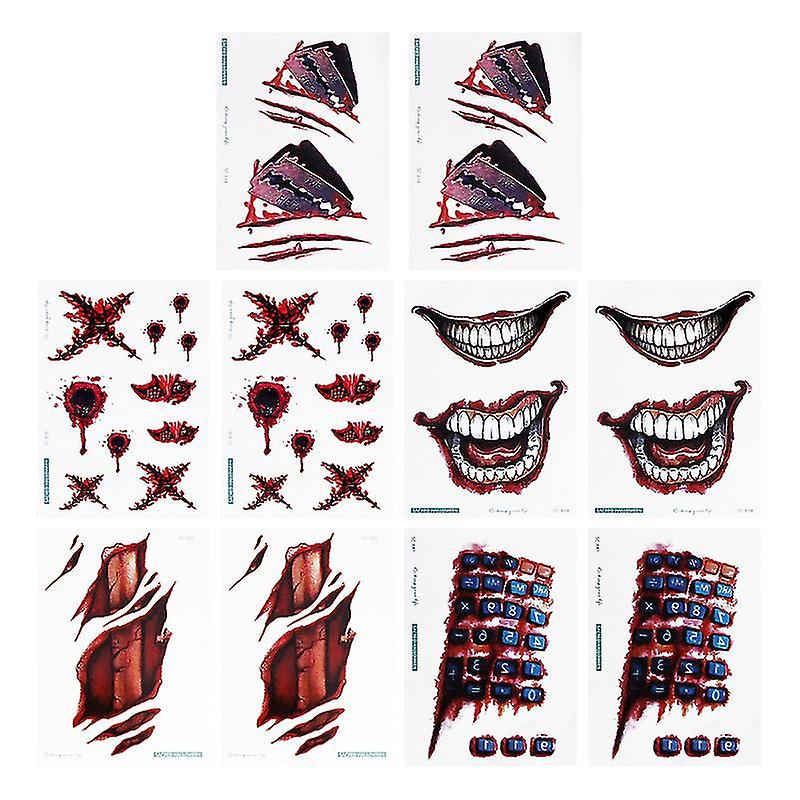 10pcs Scar Sticker For Halloween Decorations