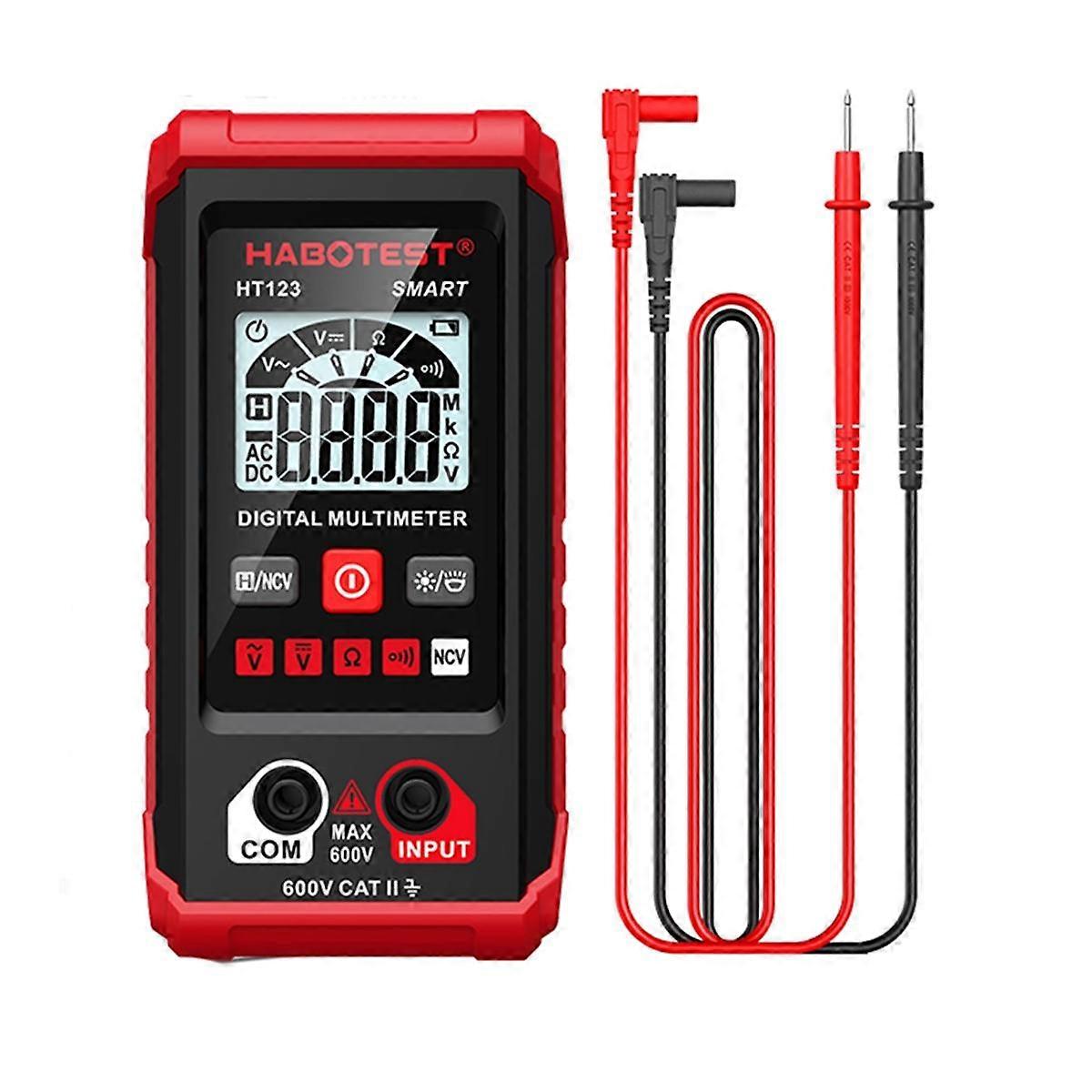 HT123 Digital Multimeter,AC/ Resistance Continuity Measurement Tester,Electrical Multimeter Circuit Tester