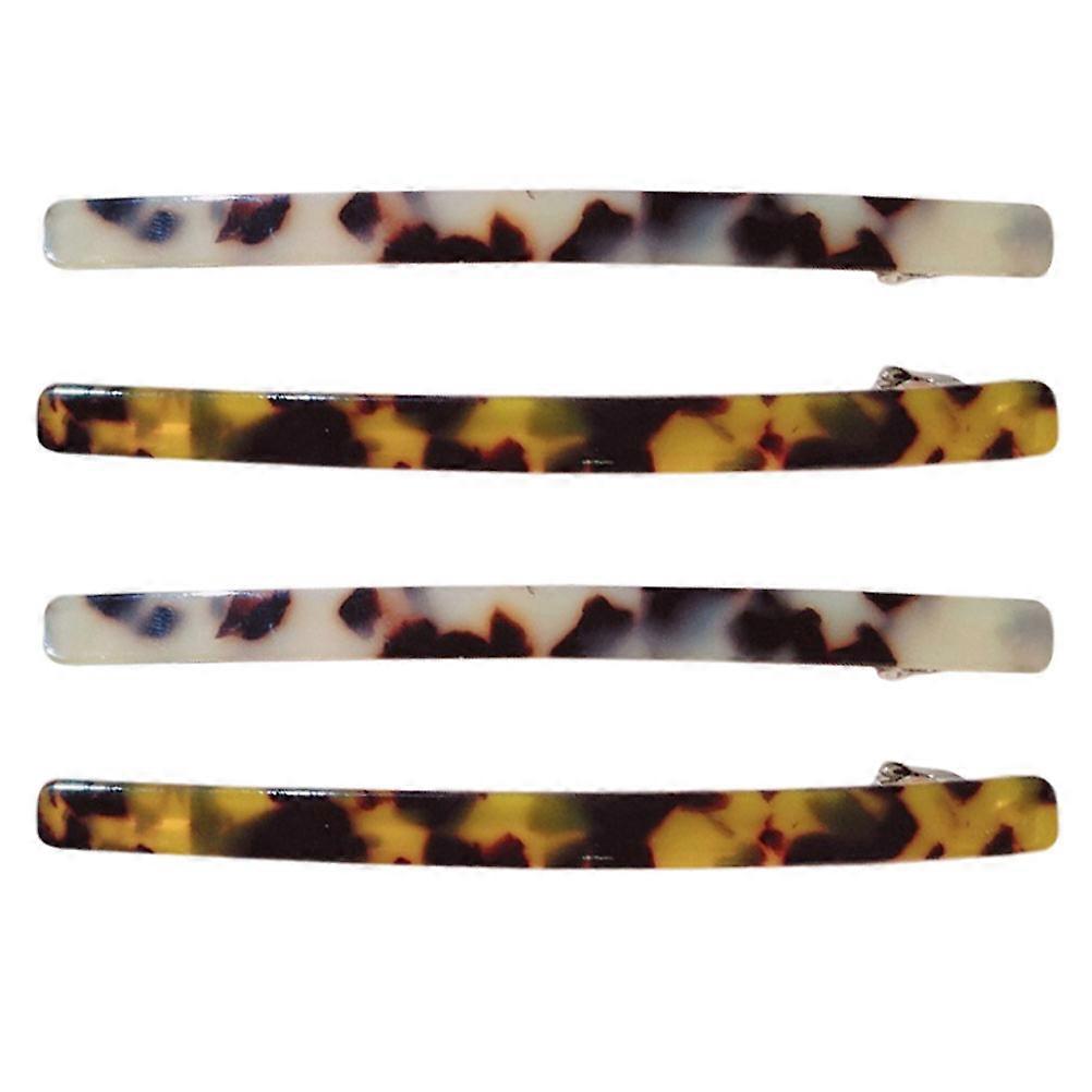 4PCS λεοπάρδαλη μοτίβο Barrettes γυναίκες κλιπ μαλλιών Bobby Pin αξεσουάρ μαλλιών