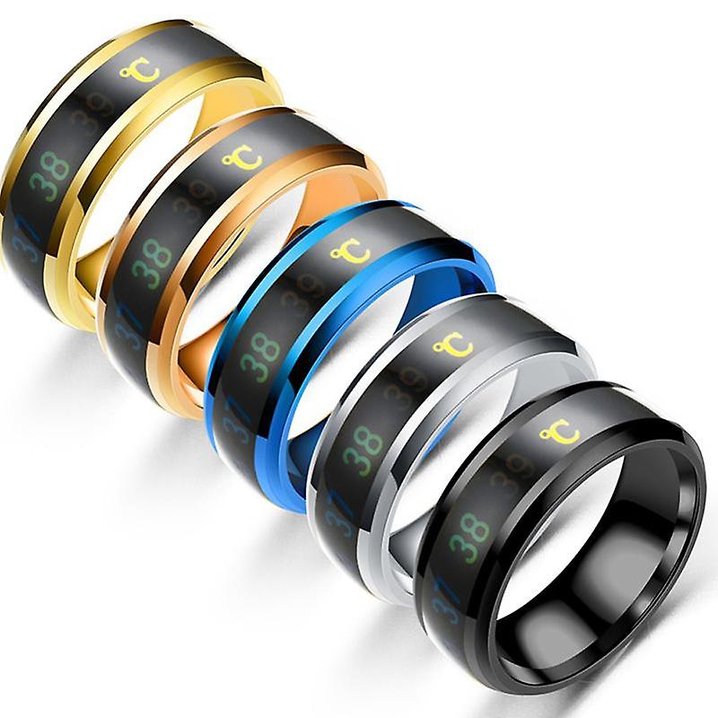 多機能腕時計パートナー温度感覚インテリジェントチタンスチールスマートリング変化カラーリング