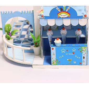 ドールハウス家具ミニチュアドールハウス木製アイスクリームショップ