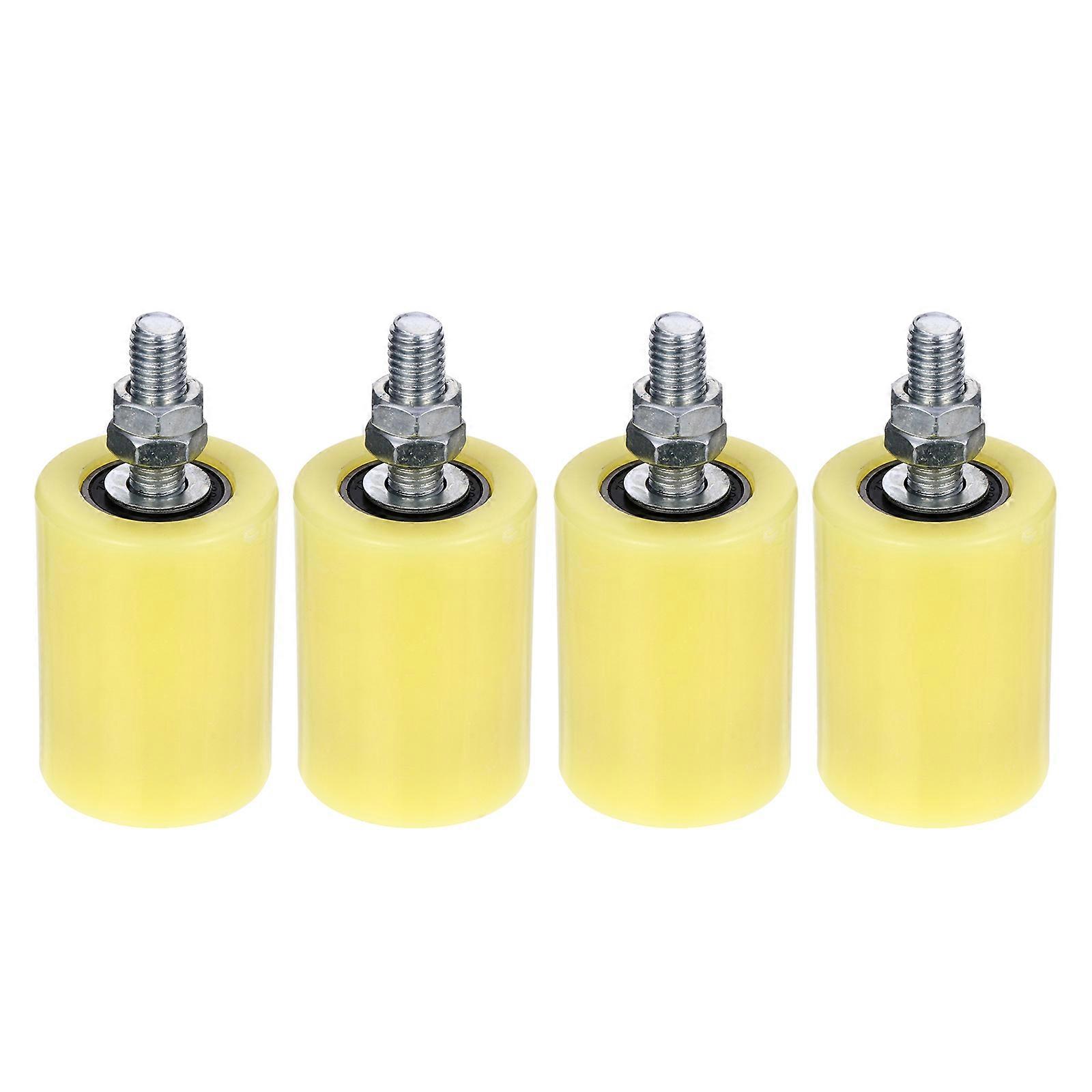 4pcs Nylon Pulley Block Sliding Door Single Wheel Swivel Rail Door Pulley Block
