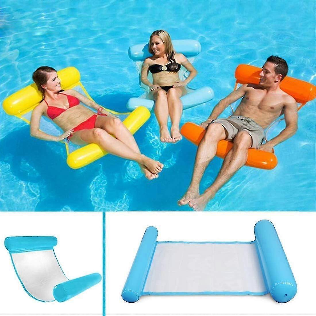 Multi-Use Floating Hammock, Inflatable Pool Float 4-in-1 Floating Reclining Float Hammock Water Hammock Multi-Use Foldable Floating Hammock Portable U