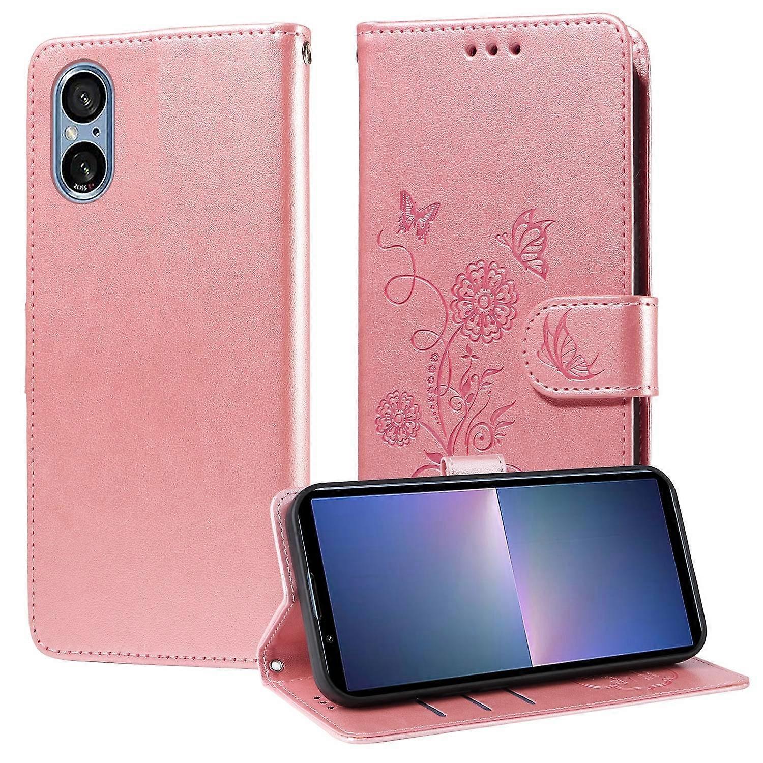 Embossed Leather Case For Sony Xperia 5 V