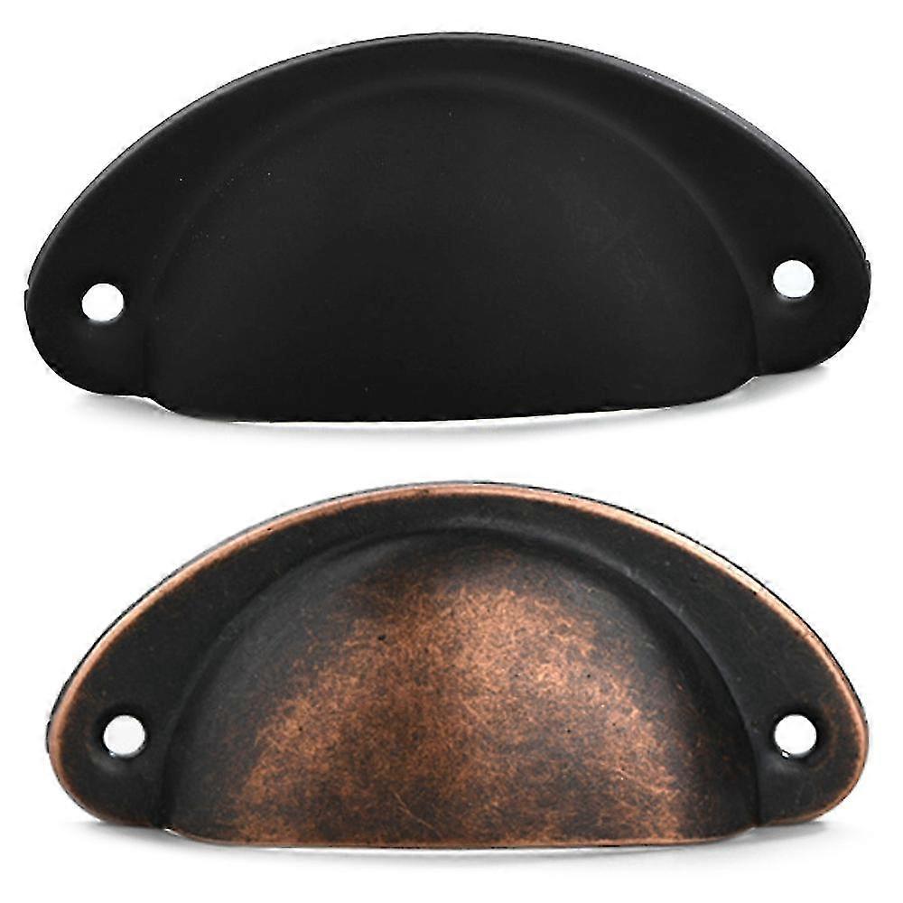 6/12 Pcs Cup Pull Shell Handles Half Moon Cupboard Cabinet Door Drawer