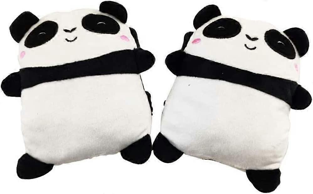 Winter Indoor Plush Warm USB Heated Fingerless Gloves (panda) 1 Pair