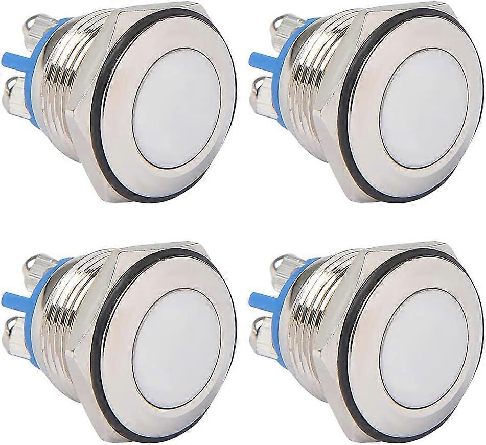 Metal bell button, push button, bell button, door bell, car bell, waterproof4pcs metal bell button