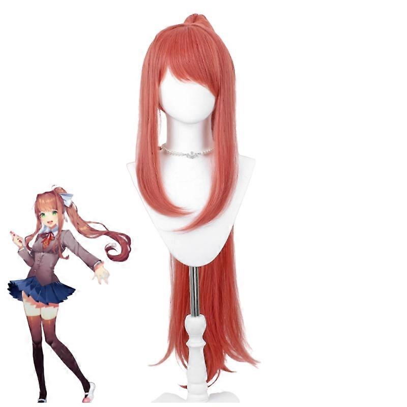 لعبة دوكي دوكي نادي الأدب مونيكا تأثيري معطف قميص سترة تنورة اكسسوارات الباروكة هالوين ازياء حزب ازياء